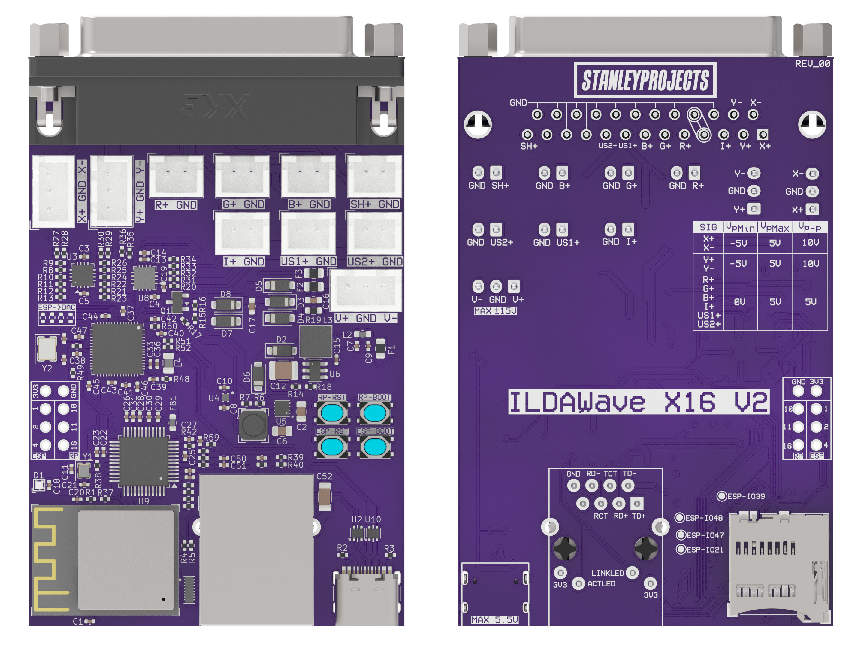 ILDAWaveX16 V2 board